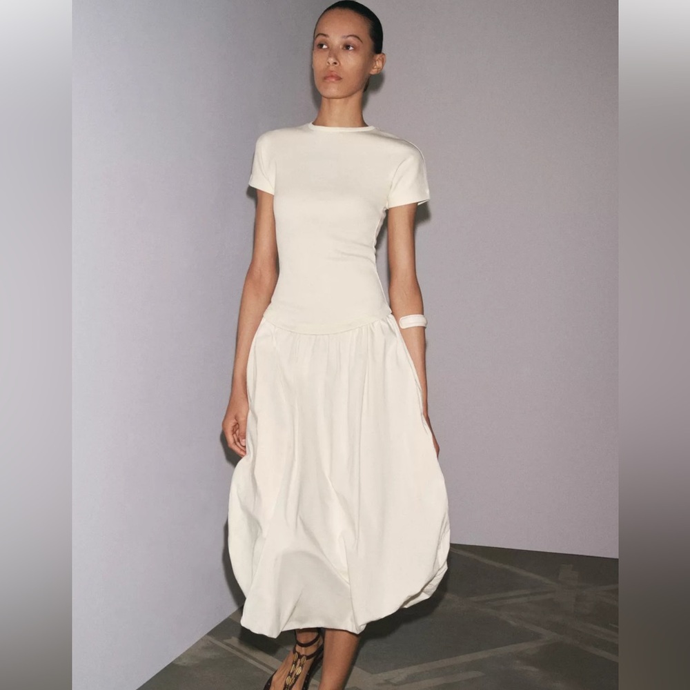 Zara Cream Midi Dress
